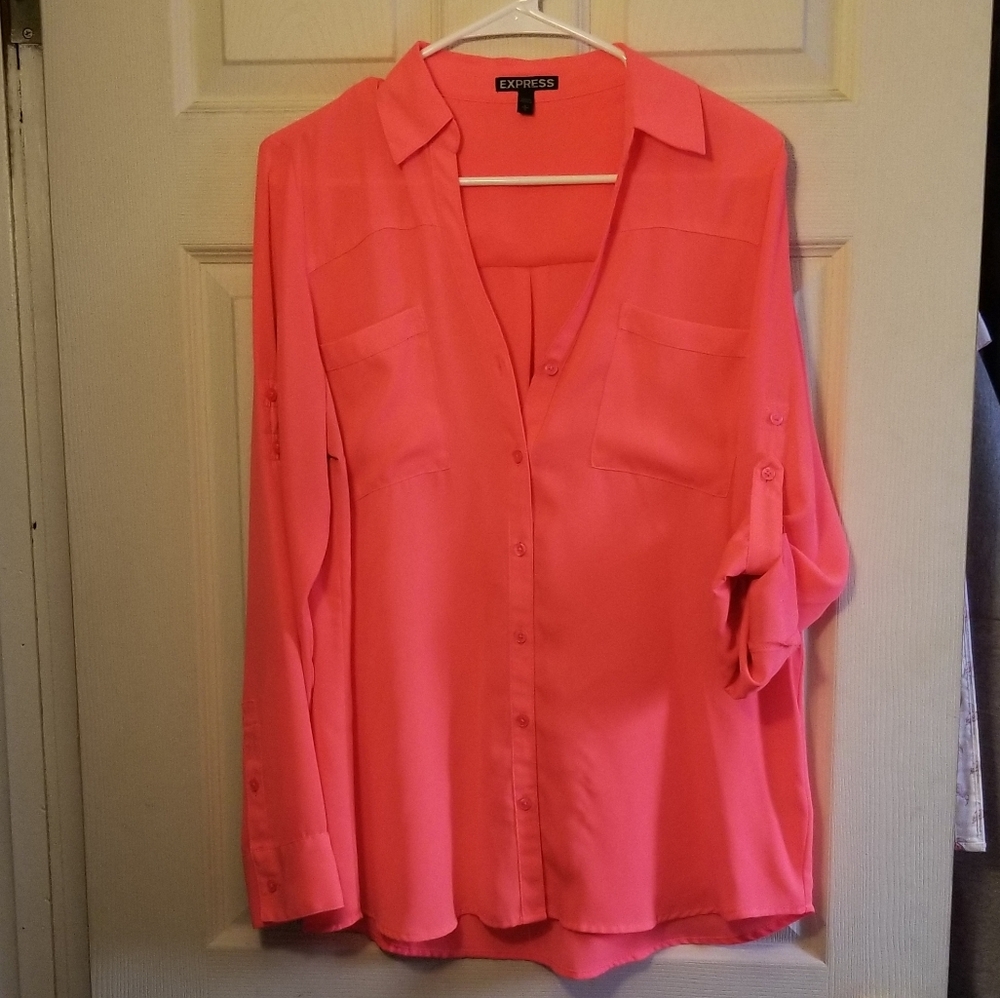 Hot pink Express blouse